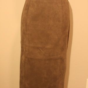 Suede Pencil Skirt